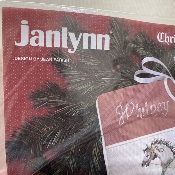 1991 JANLYNN Toys of Yesteryear Christmas Stocking Counted Cross Stitch Kit NEW - Picture 3 of 8